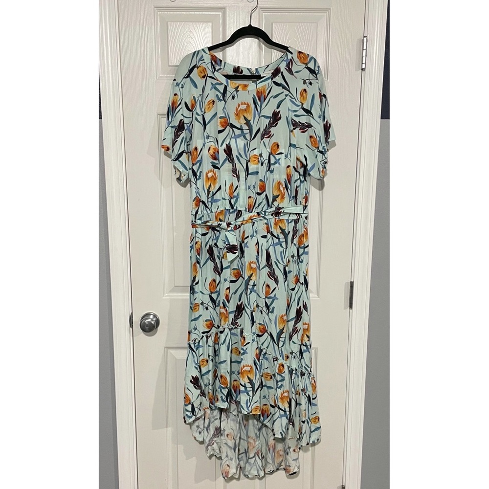 PLUS SIZE Ava & Viv High-Low, short sleeve floral dress